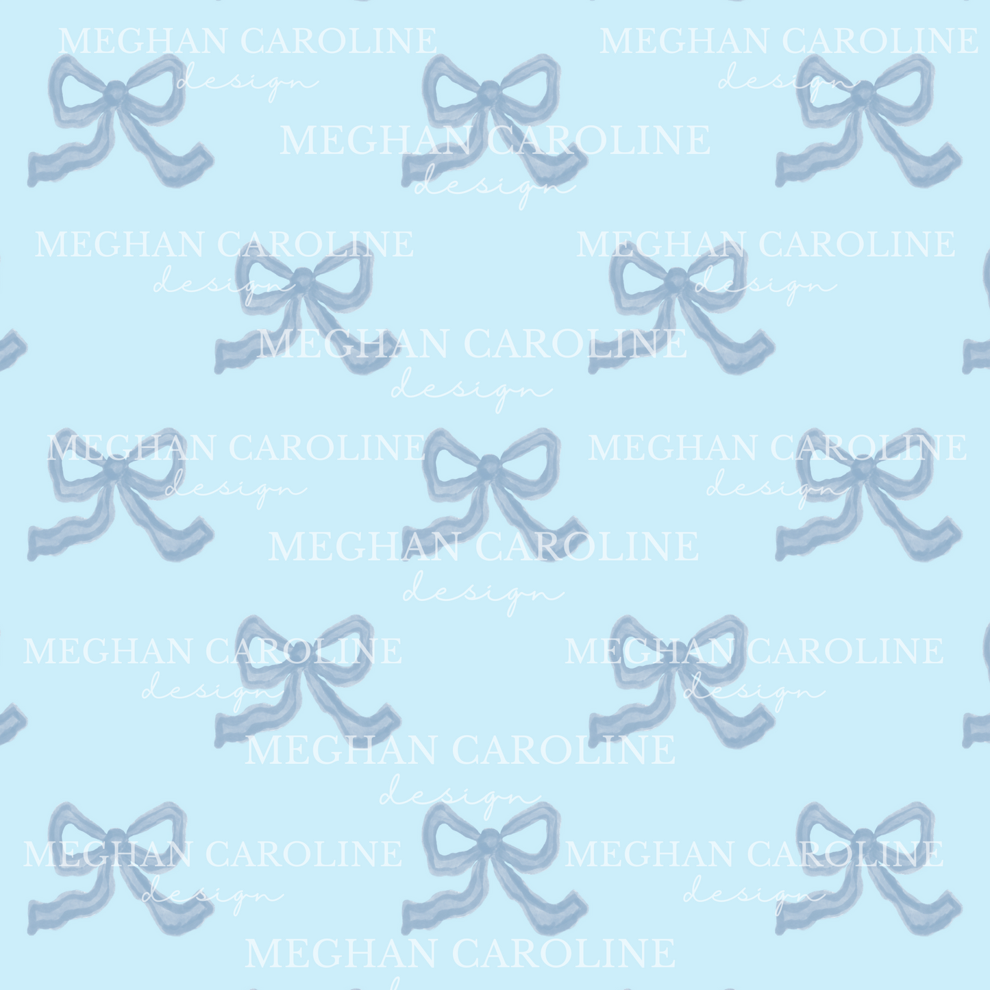 Blue Bow - Light Blue