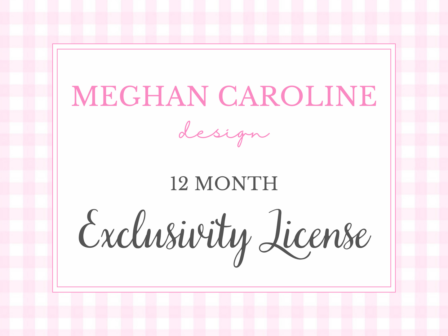 1 Year Exclusivity License - Per Pattern