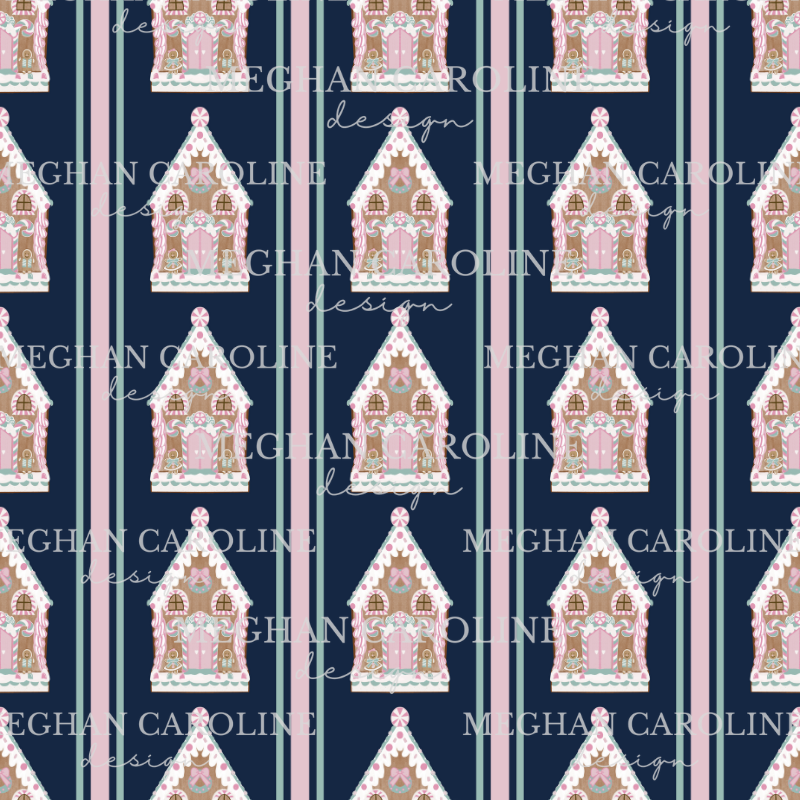 Gingerbread House - Navy