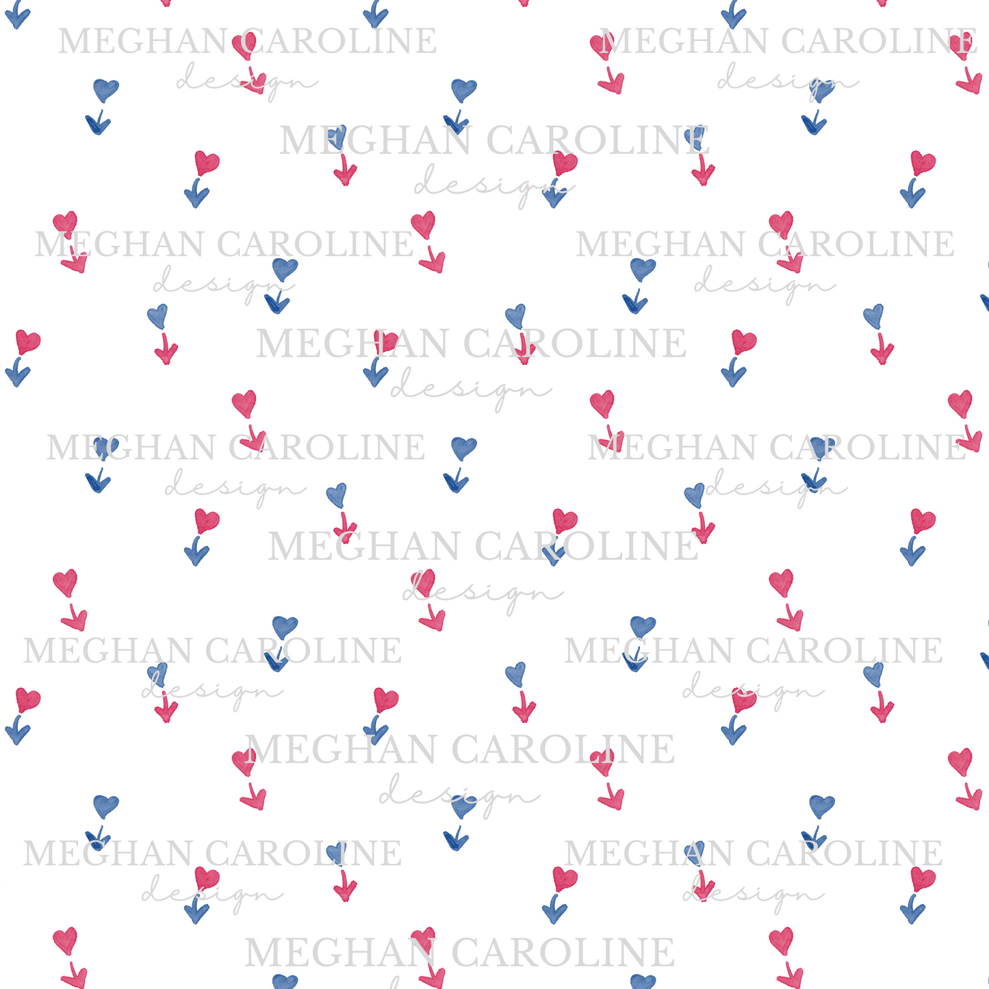 Patriotic Flowers with Hearts