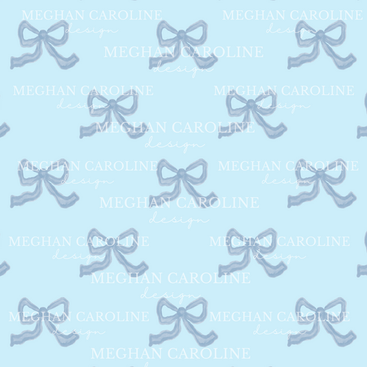 Blue Bow - Light Blue