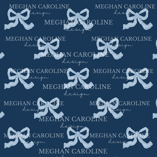 Blue Bow - Navy
