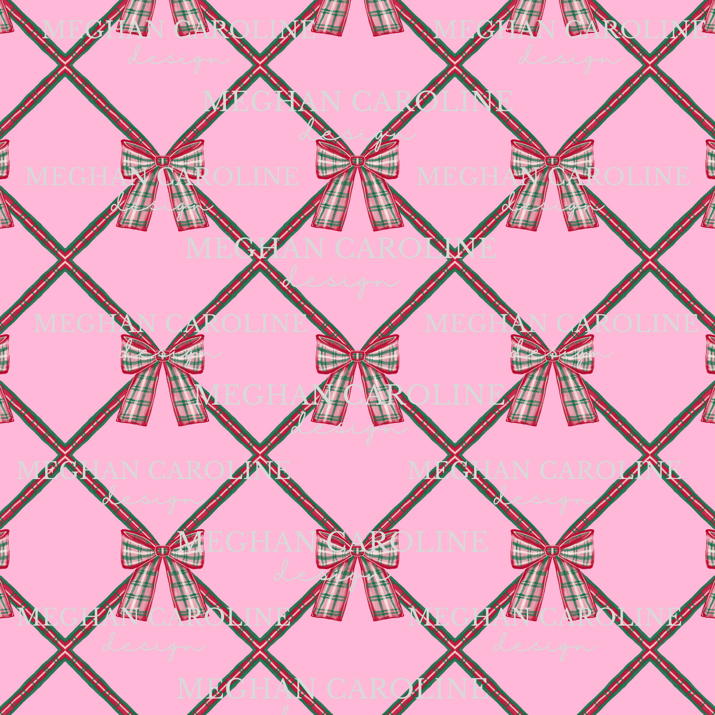 Plaid Bows - Pink