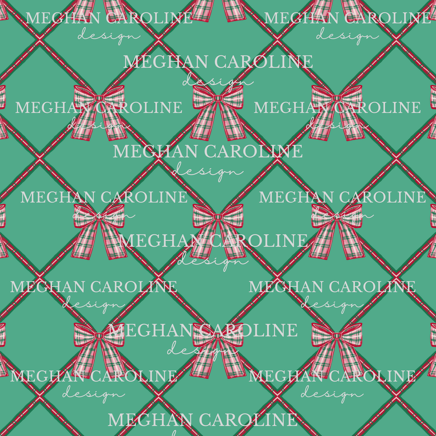 Plaid Bows - Green